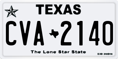 TX license plate CVA2140