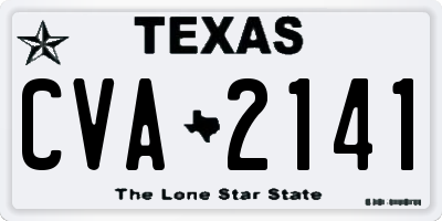 TX license plate CVA2141