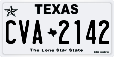 TX license plate CVA2142