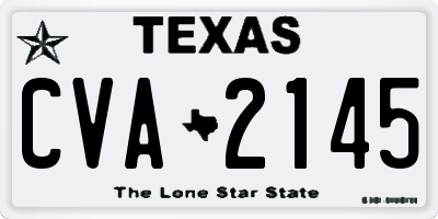 TX license plate CVA2145