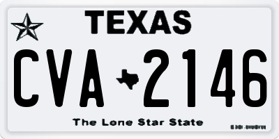 TX license plate CVA2146