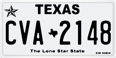 TX license plate CVA2148