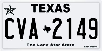 TX license plate CVA2149