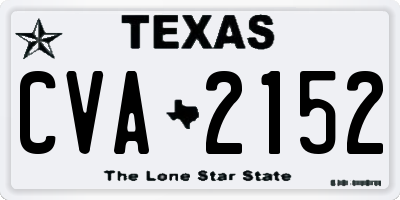 TX license plate CVA2152
