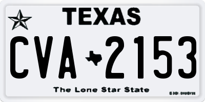 TX license plate CVA2153