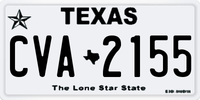 TX license plate CVA2155