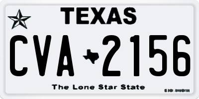 TX license plate CVA2156
