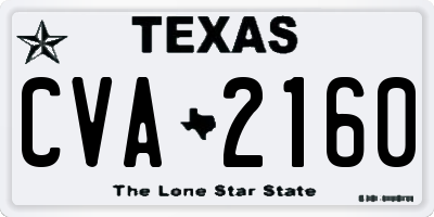 TX license plate CVA2160
