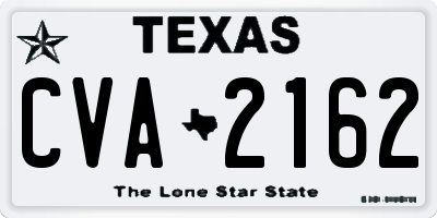 TX license plate CVA2162