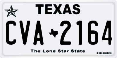 TX license plate CVA2164