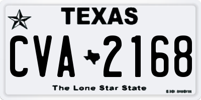 TX license plate CVA2168