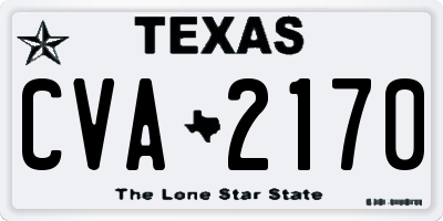 TX license plate CVA2170