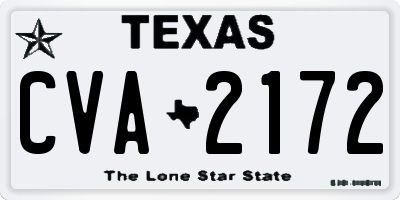 TX license plate CVA2172