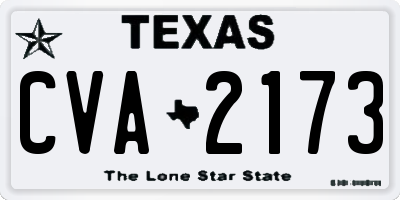 TX license plate CVA2173