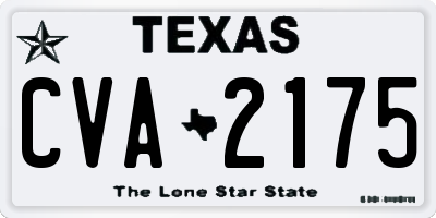 TX license plate CVA2175