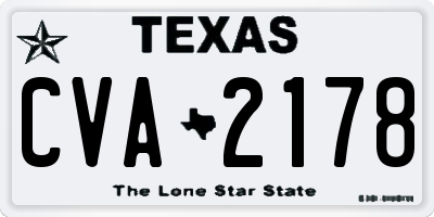 TX license plate CVA2178