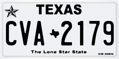 TX license plate CVA2179