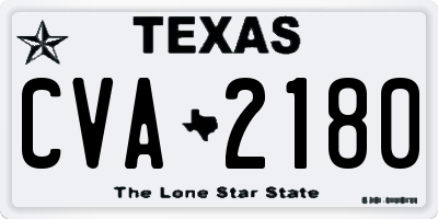 TX license plate CVA2180