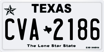 TX license plate CVA2186
