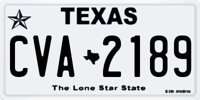 TX license plate CVA2189