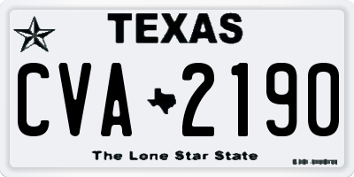 TX license plate CVA2190
