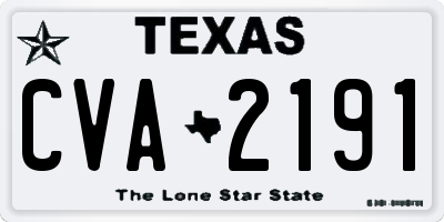 TX license plate CVA2191