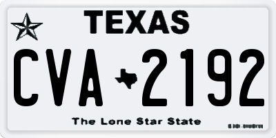 TX license plate CVA2192