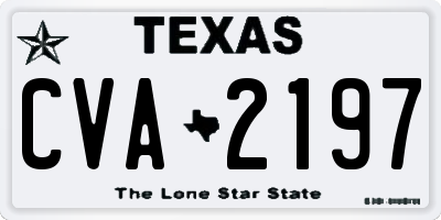 TX license plate CVA2197
