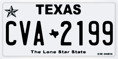 TX license plate CVA2199