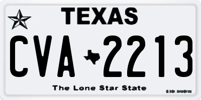 TX license plate CVA2213