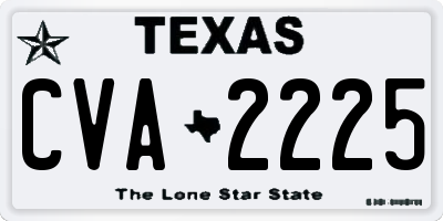 TX license plate CVA2225