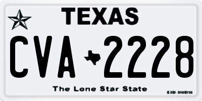 TX license plate CVA2228