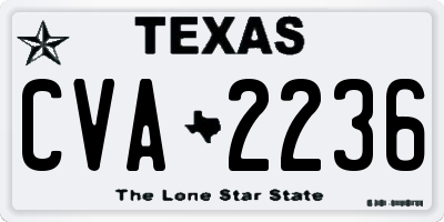TX license plate CVA2236