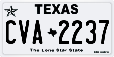 TX license plate CVA2237