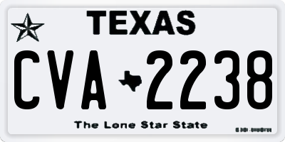 TX license plate CVA2238