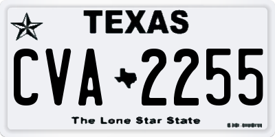 TX license plate CVA2255