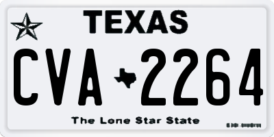 TX license plate CVA2264