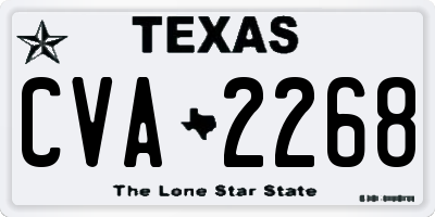 TX license plate CVA2268