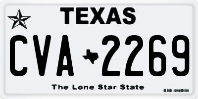 TX license plate CVA2269