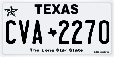 TX license plate CVA2270