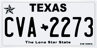 TX license plate CVA2273