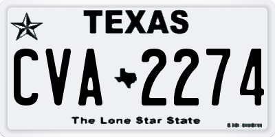 TX license plate CVA2274