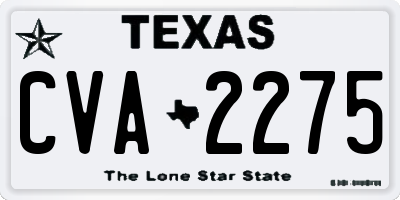 TX license plate CVA2275