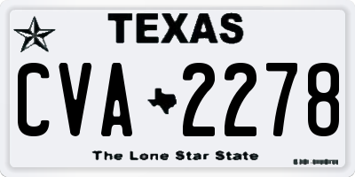 TX license plate CVA2278