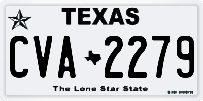 TX license plate CVA2279