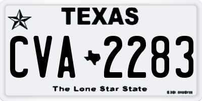 TX license plate CVA2283