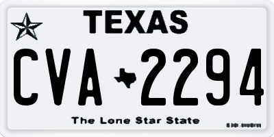 TX license plate CVA2294