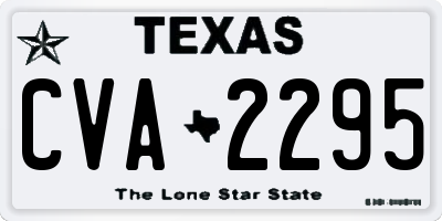 TX license plate CVA2295
