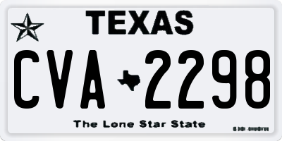 TX license plate CVA2298