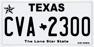 TX license plate CVA2300